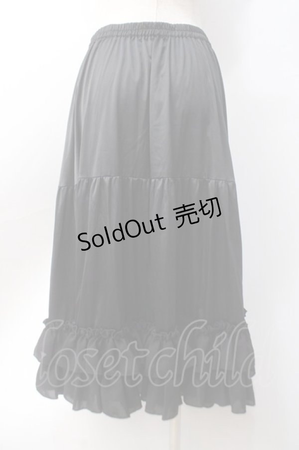 画像2: axes femme kawaii / ミディフリルペチスカート M 黒 Y-25-06-18-088-AX-SK-SZ-ZY (2)