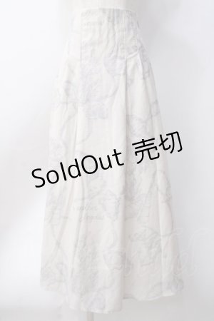 画像: axes femme / ロングチュールスカート  白 Y-25-06-18-095-AX-SK-SZ-ZI