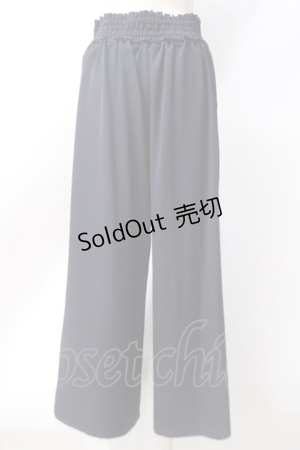 画像3: axes femme / ベルトデザインワイドパンツ  紺 Y-25-06-18-107-AX-PA-SZ-ZY (3)