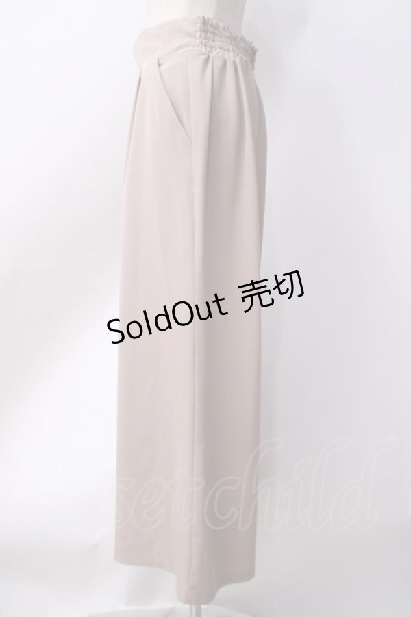 画像2: axes femme / ベルトデザインワイドパンツ  ベージュ Y-25-06-18-108-AX-PA-SZ-ZY (2)