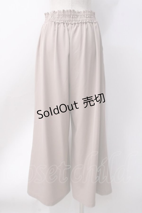画像3: axes femme / ベルトデザインワイドパンツ  ベージュ Y-25-06-18-108-AX-PA-SZ-ZY (3)