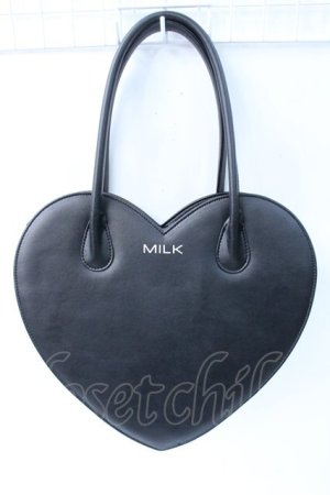 画像: MILK / ハートバッグ  黒 Y-25-06-18-021-ML-BG-SZ-ZY