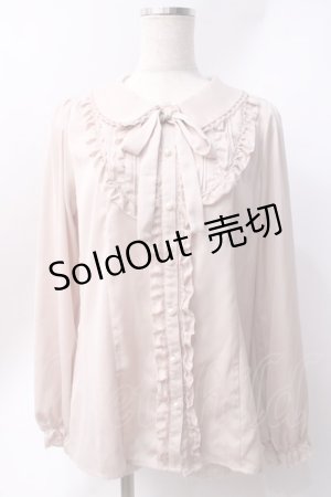 画像: axes femme / ヨーク切替フリルブラウス  ベージュ Y-25-06-20-031-AX-BL-SZ-ZY