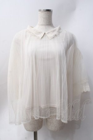 画像: axes femme POETIQUE / チュールボリューム袖ブラウス  生成り Y-25-06-20-037-AX-BL-SZ-ZY