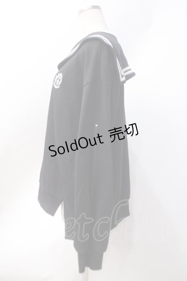 画像2: NieR Clothing / セーラースウェット  黒 Y-25-06-20-048-PU-TO-SZ-ZT337 (2)