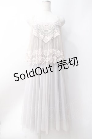 画像: axes femme / レース重ねワンピース  グレー Y-25-06-20-056-AX-OP-SZ-ZY