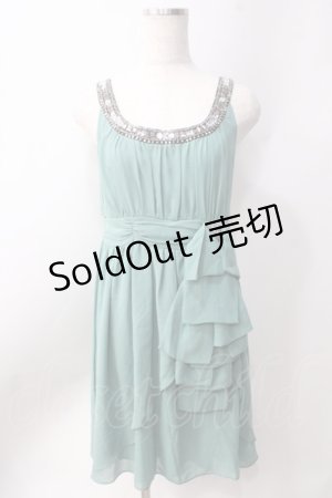 画像: axes femme / ビジュー付きパーティドレス  ミント Y-25-06-20-075-AX-OP-SZ-ZT479