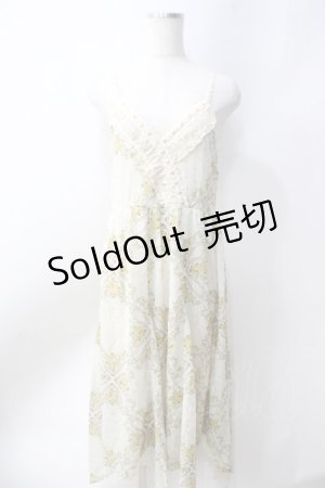 画像: axes femme / ローズキャミワンピース  生成り Y-25-06-20-079-AX-OP-SZ-ZY