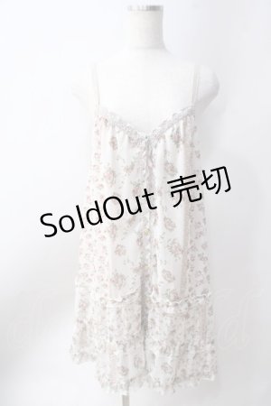 画像: axes femme / フラワープリントキャミワンピース  生成り Y-25-06-20-083-AX-OP-SZ-ZY