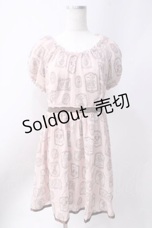 画像: axes femme POETIQUE / ティーカップストライプワンピース  ピンク Y-25-06-20-090-AX-OP-SZ-ZY