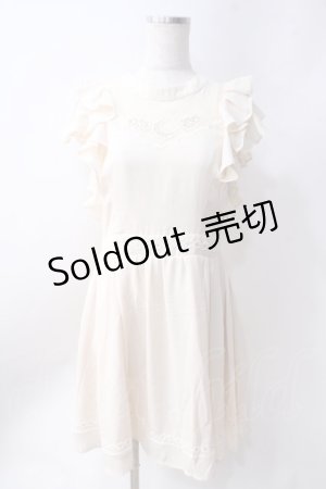 画像: axes femme POETIQUE / 刺繍ワンピース  生成り Y-25-06-20-091-AX-OP-SZ-ZY