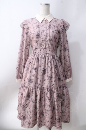 画像: axes femme POETIQUE / トワルドジュイ風花柄ワンピース  ピンク Y-25-06-20-094-AX-OP-SZ-ZY