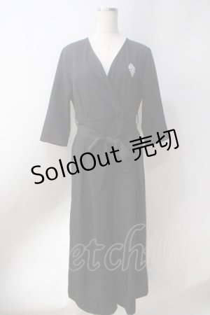 画像: NieR Clothing / つなぎ風シャツパンツ  黒 Y-25-06-20-101-PU-OP-SZ-ZY