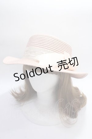 画像: axes femme POETIQUE / リボン巻きカンカン帽  ピンク Y-25-06-20-009-AX-AC-SZ-ZY