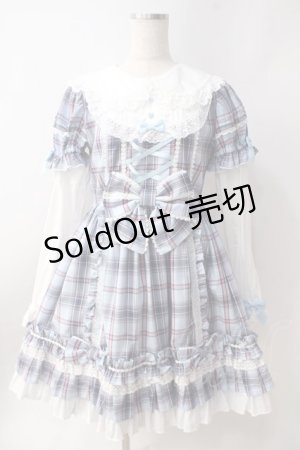 画像: Angelic Pretty / Dolly Girl付け袖ワンピース(タータン)  サックス Y-25-06-20-104-AP-OP-SZ-ZY