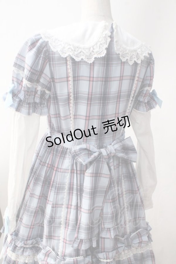 画像5: Angelic Pretty / Dolly Girl付け袖ワンピース(タータン)  サックス Y-25-06-20-104-AP-OP-SZ-ZY (5)