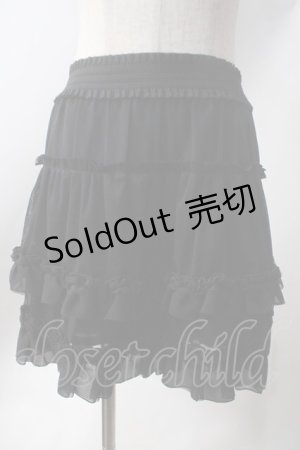 画像: axes femme / ティアードミニスカート  黒 Y-25-06-20-106-AX-SK-SZ-ZY