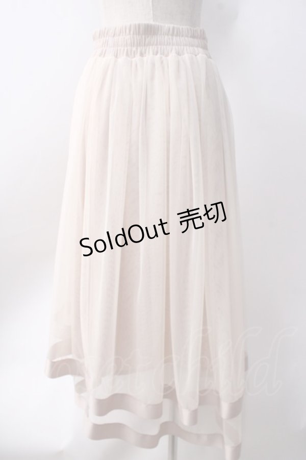 画像2: axes femme / フィッシュテールチュールスカート  生成り Y-25-06-20-118-AX-SK-SZ-ZI (2)