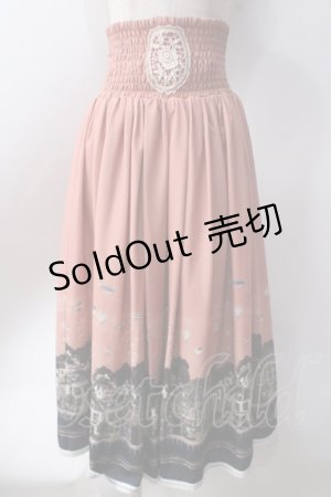 画像: axes femme / 街柄2wayスカート  オレンジ Y-25-06-20-122-AX-SK-SZ-ZY