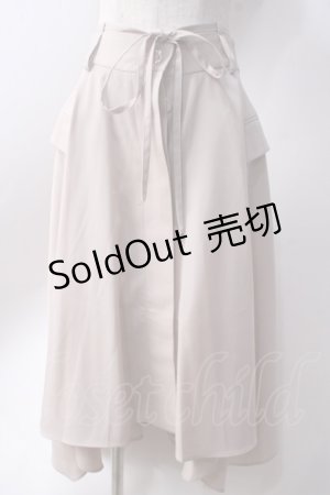 画像: axes femme / イレヘムスカート  生成り Y-25-06-20-124-AX-SK-SZ-ZY