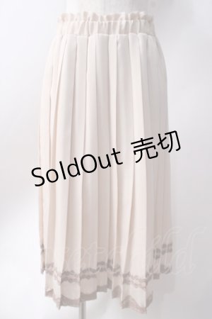 画像: axes femme / サテンプリーツスカート  生成り Y-25-06-20-125-AX-SK-SZ-ZI