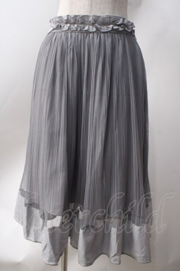 画像1: axes femme / チュール重ねプリーツスカート  グレー Y-25-06-20-126-AX-SK-SZ-ZI (1)