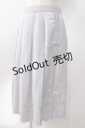 画像: axes femme / サイドスリットロングスカート  ラベンダー Y-25-06-20-127-AX-SK-SZ-ZY