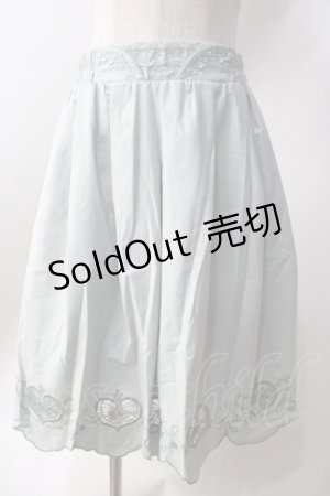 画像: axes femme / ハート透かし刺繍スカート  ミント Y-25-06-20-131-AX-SK-SZ-ZY