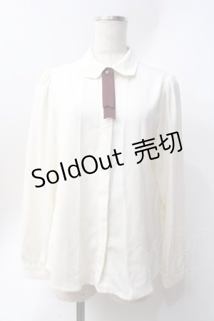 画像: F i.n.t / Bookmarkタイ付きブラウス F オフ×レッド Y-25-06-20-011-CA-BL-SZ-ZY