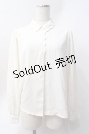 画像: F i.n.t / スカラップブラウス F アイボリー Y-25-06-20-012-CA-BL-SZ-ZY