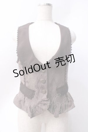 画像: axes femme / 後ろ編み上げジャガードベスト  ブラウン Y-25-06-20-017-AX-TO-SZ-ZY