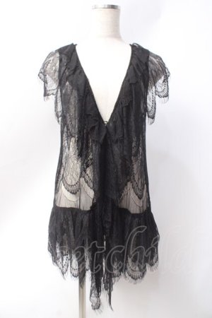 画像: axes femme / レースベスト  黒 Y-25-06-20-019-AX-TO-SZ-ZY