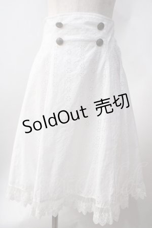 画像: ATELIER PIERROT /コットンレースハイウエストスカート  白 Y-25-06-22-013-EL-SK-AS-ZS