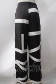 画像2: Melt the lady / large logo pants S ブラック×ホワイト Y-25-06-22-024-PU-PA-SZ-ZT190 (2)