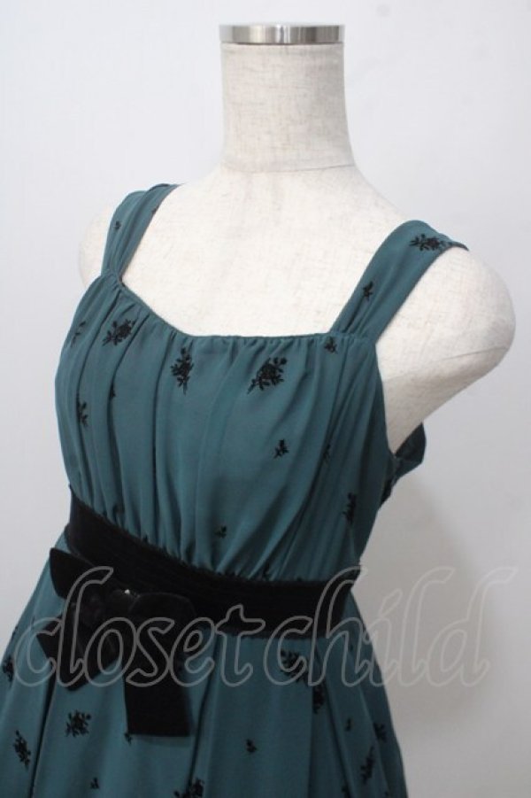 Victorian maiden / ローズフロッキーシフォンドレス グリーン Y
