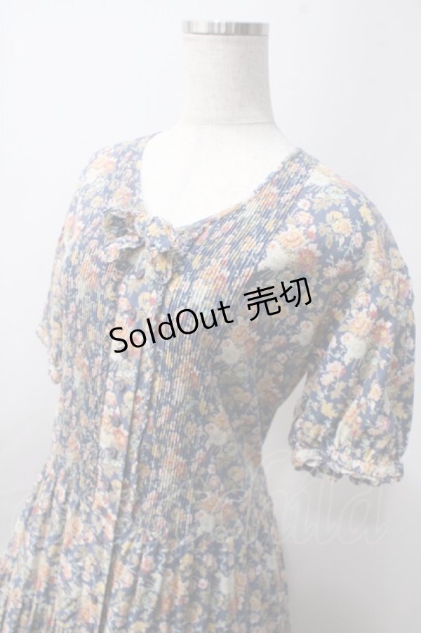 画像3: PINK HOUSE / お花総柄ワンピース  青 Y-25-06-24-003-LO-OP-SZ-ZT030 (3)