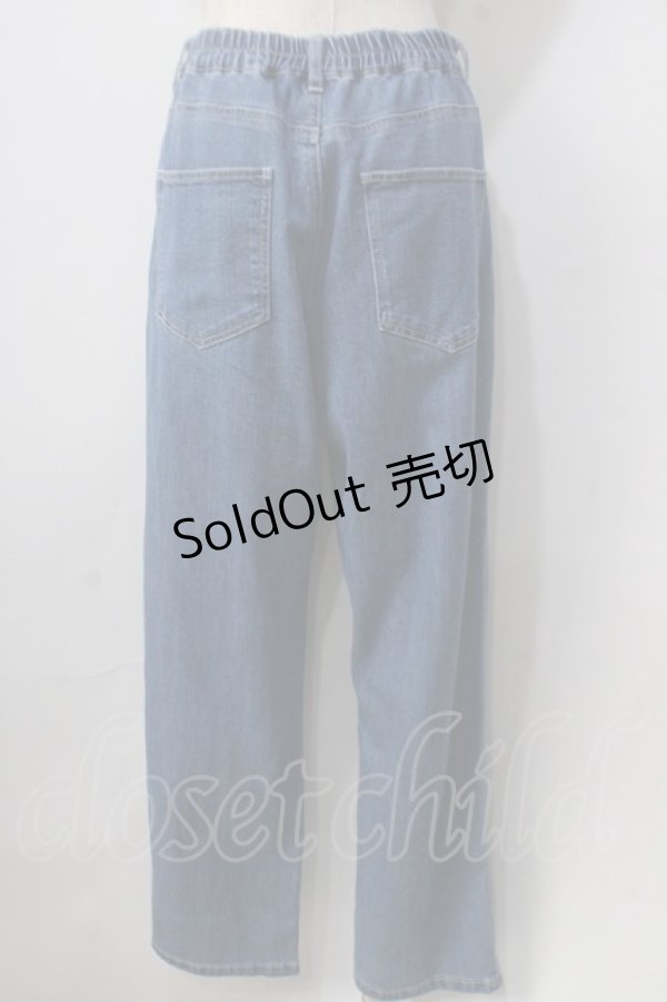 画像2: axes femme / 花×小鳥刺繍ストレートデニム L ウォッシュ Y-25-06-24-037-AX-PA-SZ-ZT332 (2)