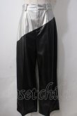 画像1: Melt the lady / mirror line pants M ブラック×シルバー Y-25-06-24-047-PU-PA-SZ-ZT456 (1)