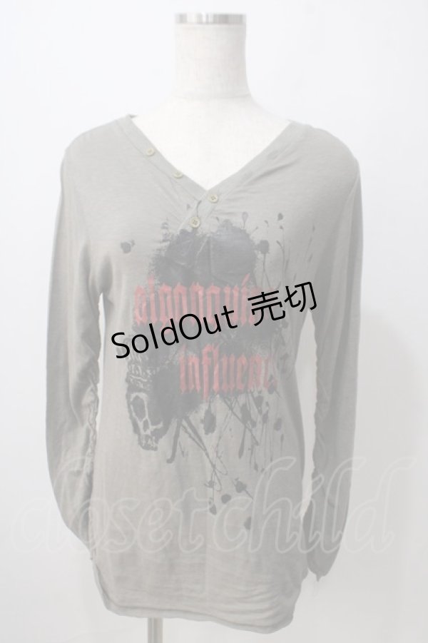 画像1: ALGONQUINS / プリントカットソー  カーキ Y-25-06-24-049-AL-TO-AS-ZT414 (1)