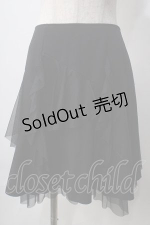 画像: PEACE NOW / チュール切替スカート  黒 Y-25-06-24-062-PU-SK-SZ-ZT333