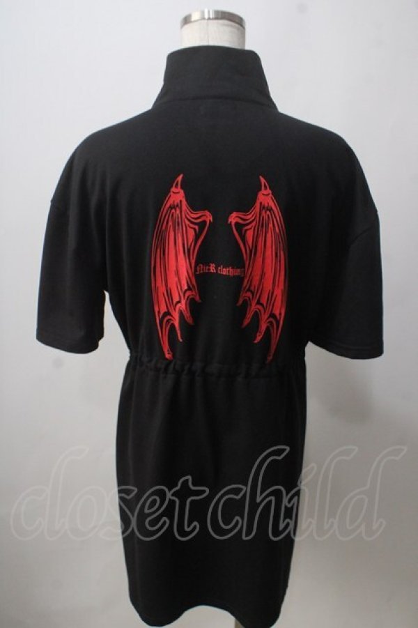 画像2: NieR Clothing / 羽根プリントハイネックロングカットソー F 黒 Y-25-06-24-066-PU-TO-SZ-ZT414 (2)