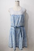 画像1: Jane Marple / リボンレースノースリーブワンピース M サックス Y-25-06-24-075-JM-OP-SZ-ZT338 (1)