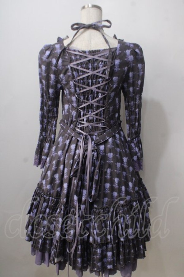 画像2: ATELIER PIERROT / Rosy Bouquet Dress  パープル Y-25-06-24-076-EL-OP-SZ-ZS (2)