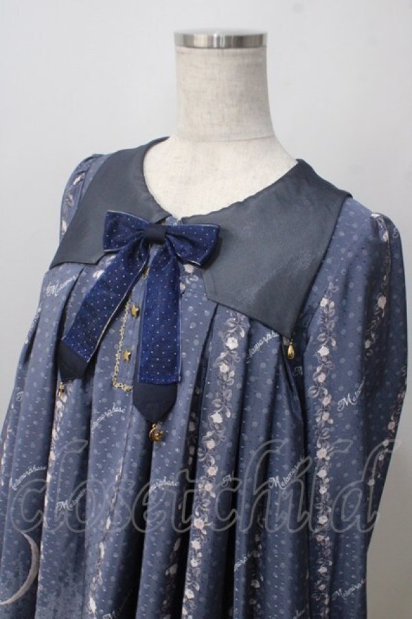 画像3: metamorphose / Star Rose　Aラインワンピース  紺 Y-25-06-24-078-ME-OP-SZ-ZY (3)