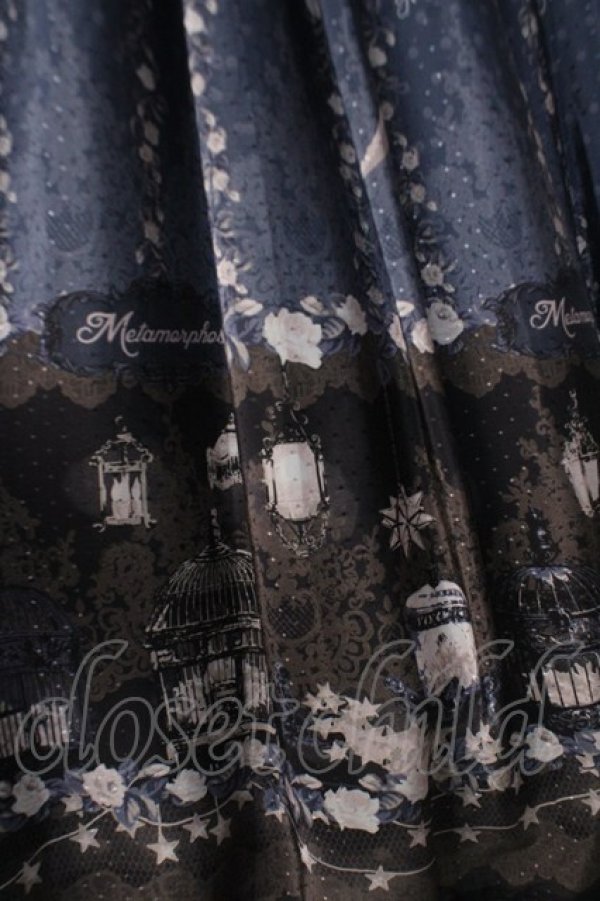 画像4: metamorphose / Star Rose　Aラインワンピース  紺 Y-25-06-24-078-ME-OP-SZ-ZY (4)