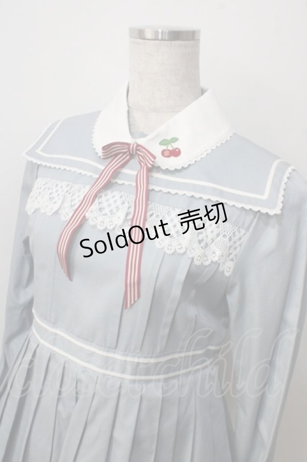 画像3: BABY,THE STARS SHINE BRIGHT / Love and Cherish youプリーツワンピース  スモーキーサックス Y-25-06-24-095-BA-OP-SZ-ZY (3)