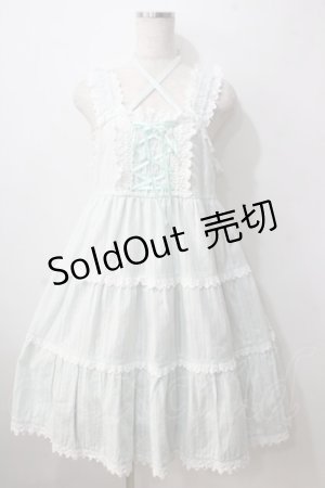 画像: BABY,THE STARS SHINE BRIGHT / からみ3段ティアードジャンパースカート  ミント Y-25-06-24-096-BA-OP-SZ-ZY