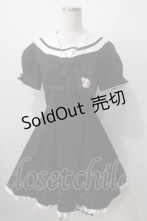 画像: Angelic Pretty / School Marine ワンピース  黒 Y-25-06-24-105-AP-OP-SZ-ZS