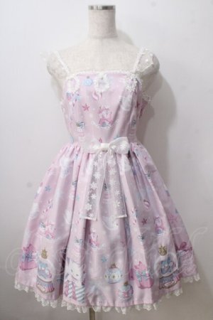 画像: Angelic Pretty / Fancy Ornamentジャンパースカート  ピンク Y-25-06-24-109-AP-OP-SZ-ZY