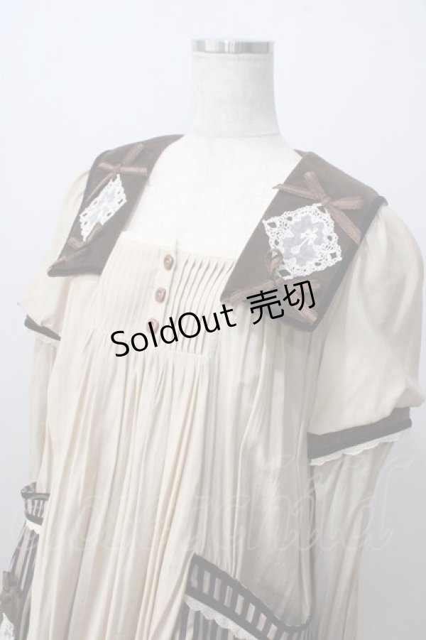 画像3: Hoshibako Works / カフェホシバコ ワンピース  ベージュ Y-25-06-24-111-LO-SK-SZ-ZY (3)